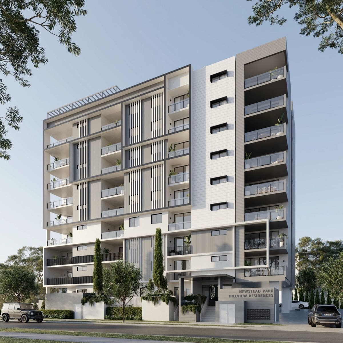 Positioned between Newstead and Hamilton Hill, Newstead Park Residences is a boutique complex of 52 architecturally designed apartments with stunning views.